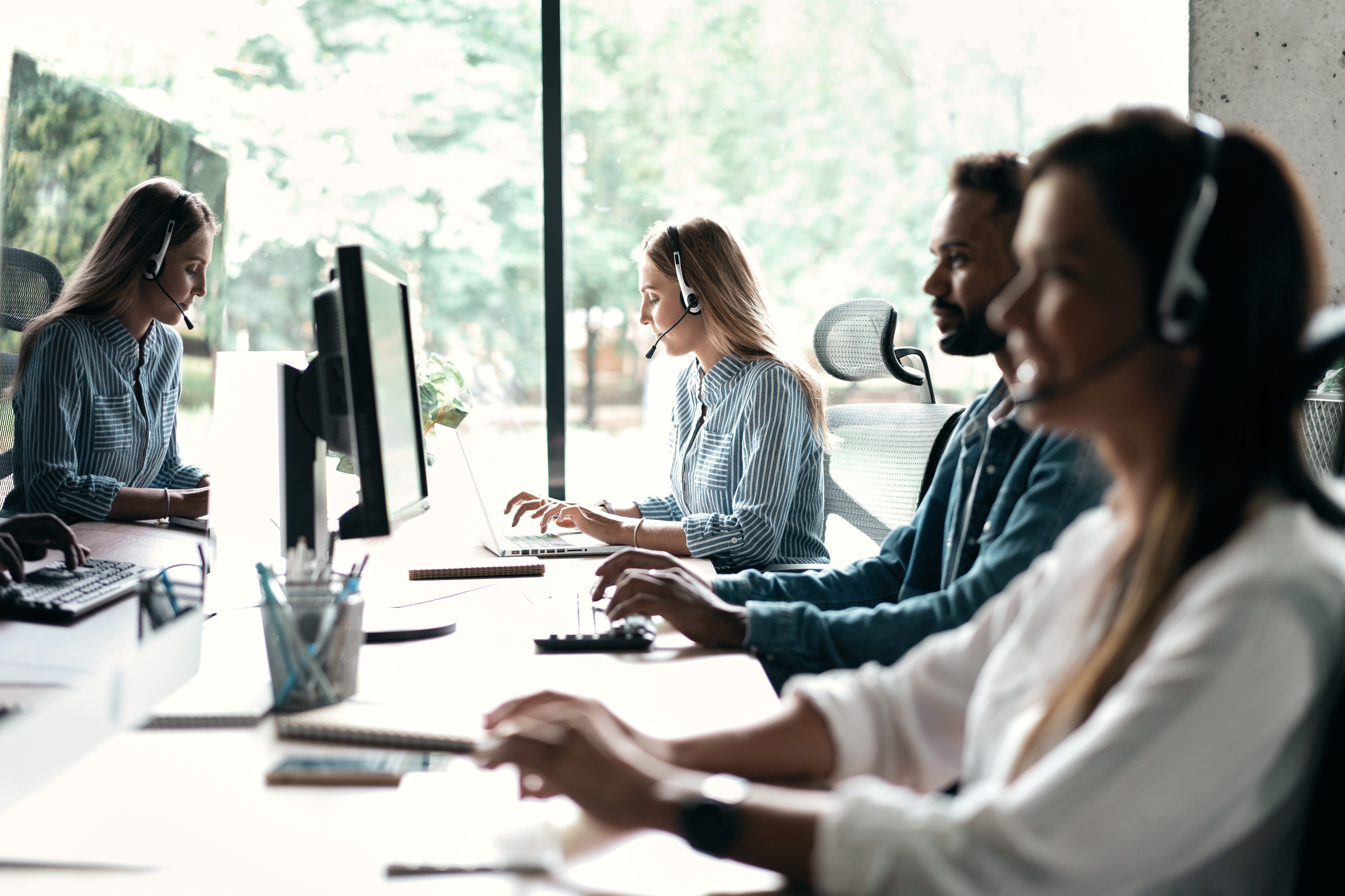 Older adults reviewing coverage options at home